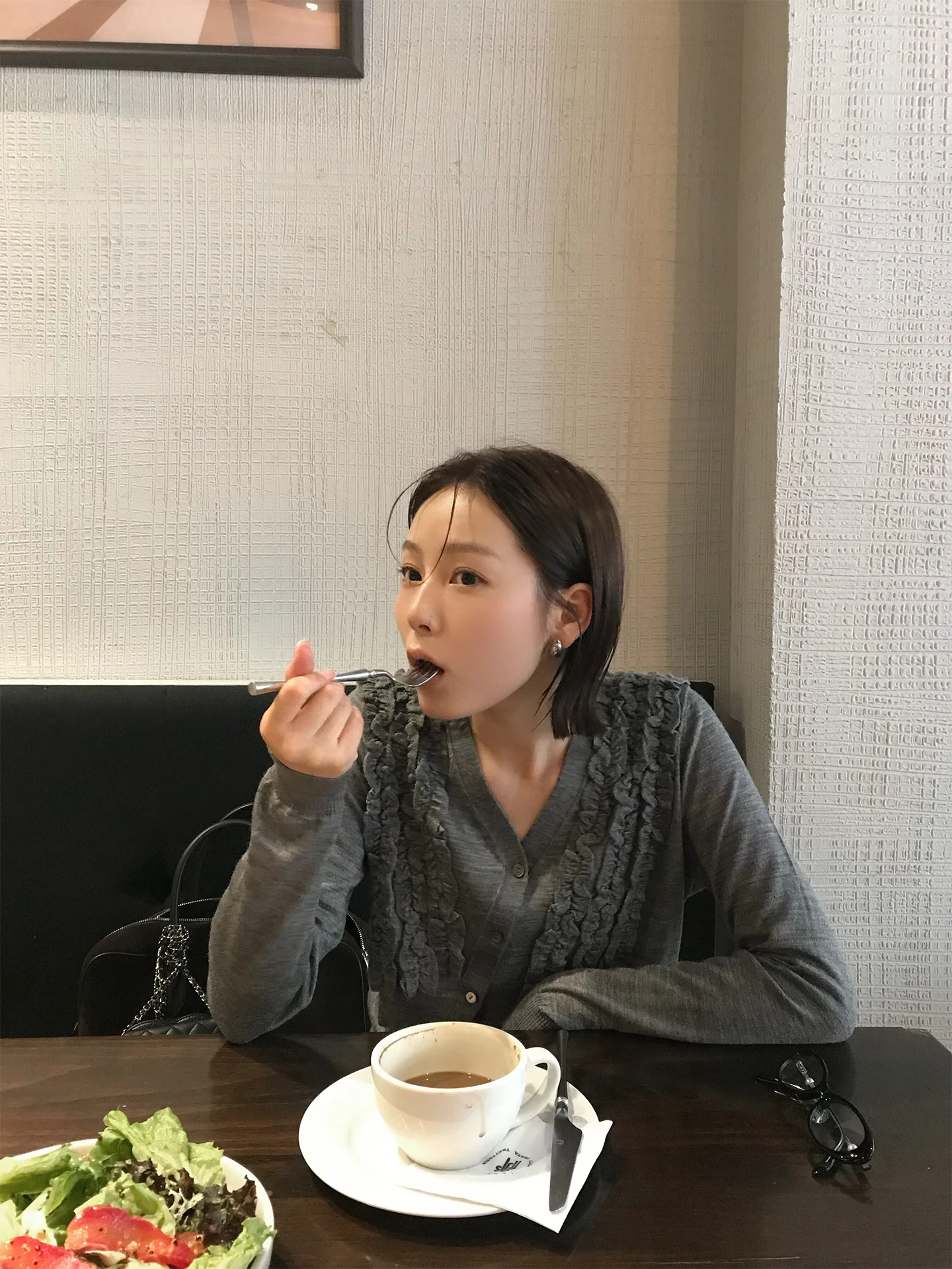 

Silk Woolen Knitted Cardigan Women's Casual Loose Fit V-Ne Long Sve Autumn Winter New Sle Decorative 3D Crochet Top