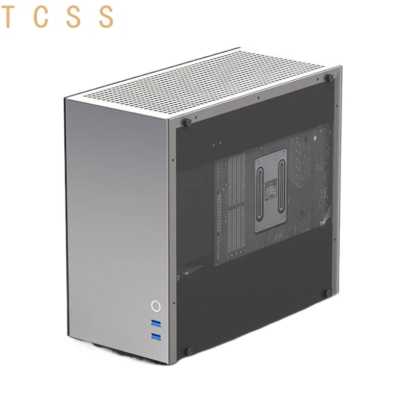 MATX PC Case ATX Power Support 240mm Liquid Cooling Aluminum Side Panel Compact Gaming Desktop Computer Chassis