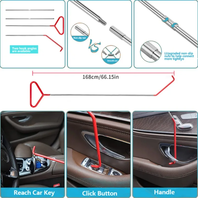 Tools Car Emergency Kit Window Wedge Air Wedge Bag Pump Long Distance Grabber Automatic Trim Removal Tools