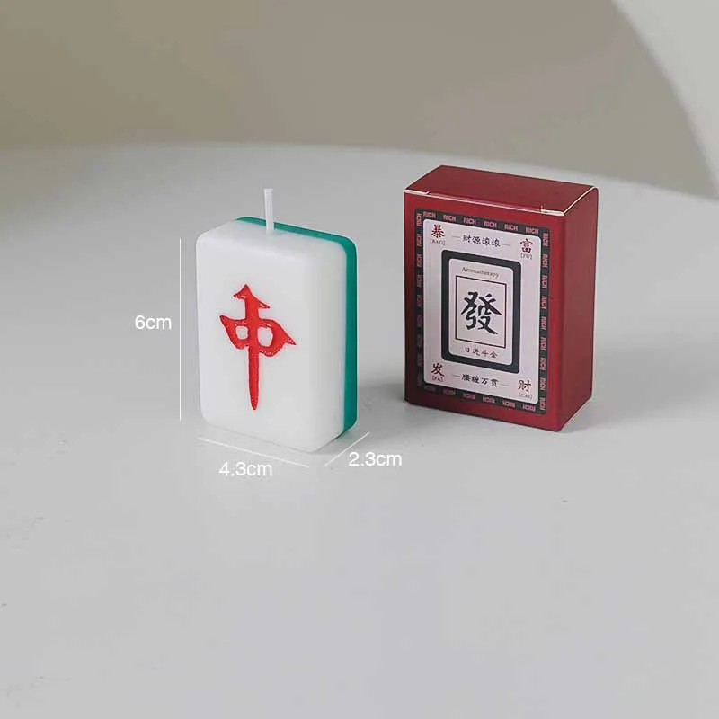 Chinese Fortune Mahjong Aroma Candle Modern Home Desktop Decorative Ornament Creative Mahjong Aroma Candle Birthday Gifts