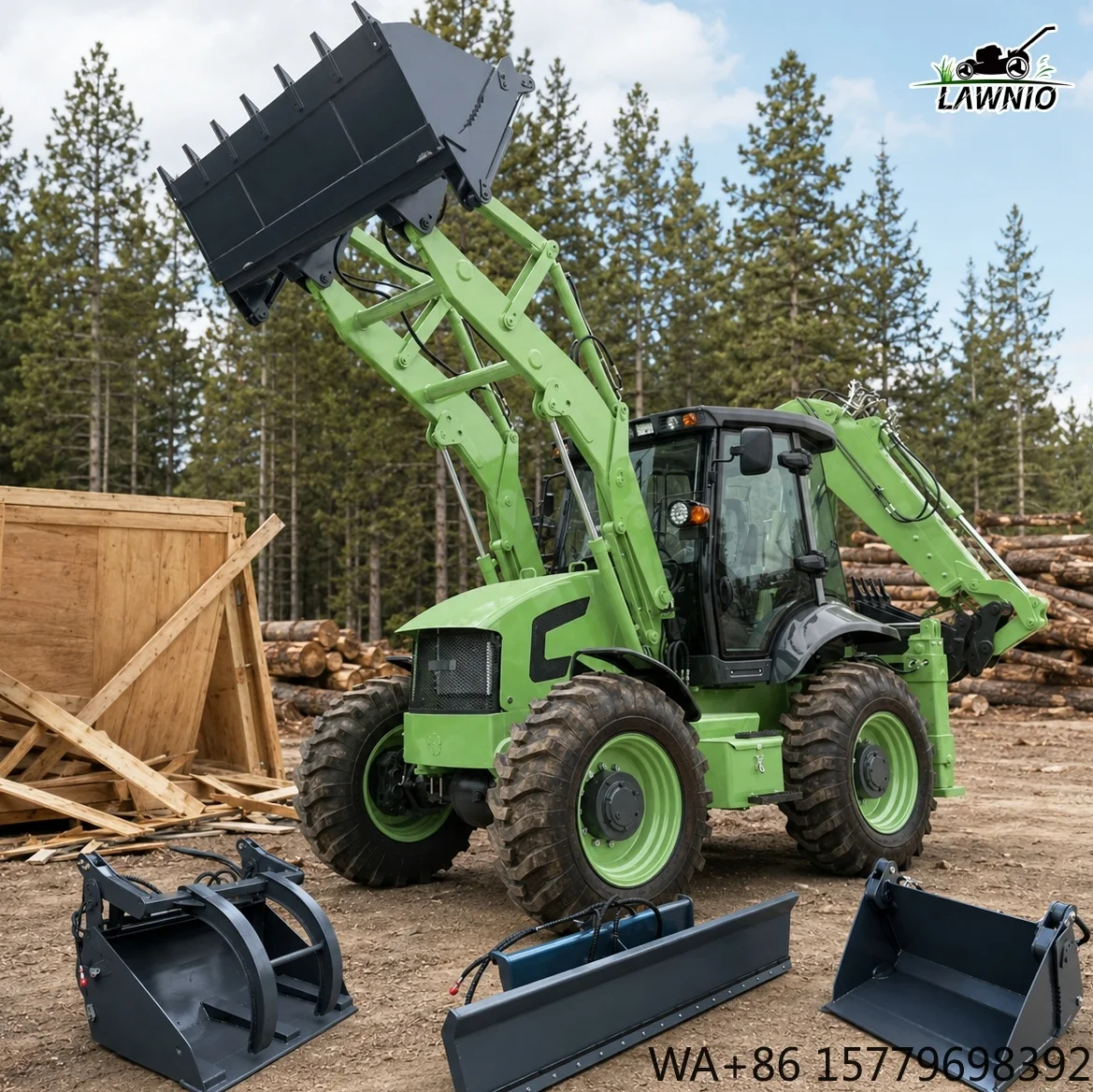 Free Shipping Backhoe Loader  with 3510mm Maximum Digging Depth High  Capacity for Road Maintenance Wheel Loader