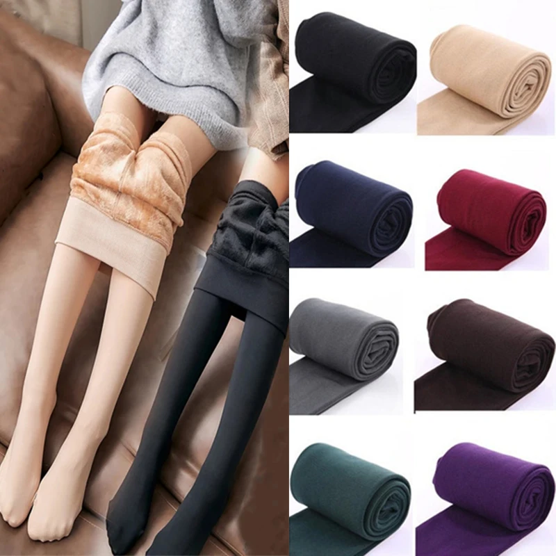 9สีผู้หญิงสบายๆ Faux กำมะหยี่ถักกางเกงขายาวหนา Slim Super ยืดหยุ่นฤดูหนาวพลัส Cashmere Leggings