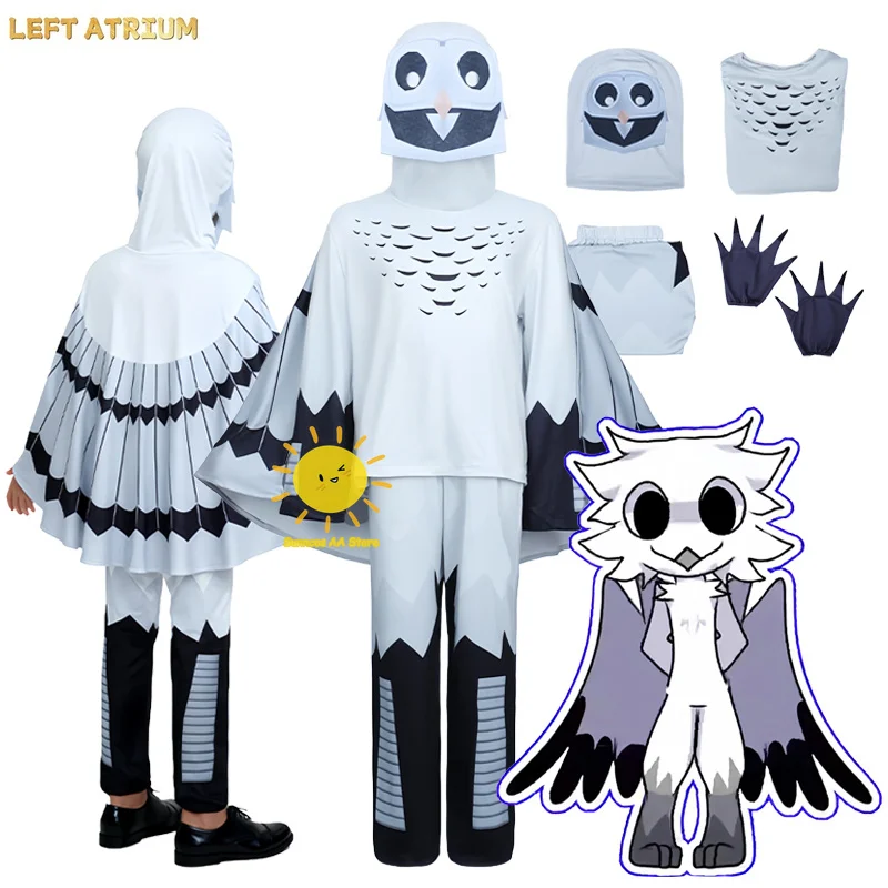 

Game Owl Cosplay Costumes 99 Nights in Forest Survival Cosplay Tops Pants Mask Gloves Owl Suits Halloween Carnival Cos Unisex