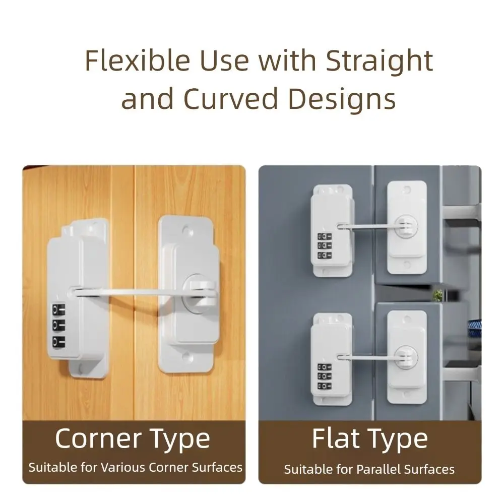 Passwort Baby-Sicherheitsschloss, digitales Passwort-codiertes Schloss, Kühlschrank-Gefrierschrank-Schloss, multifunktionales Schiebeschrank-Schrankschloss