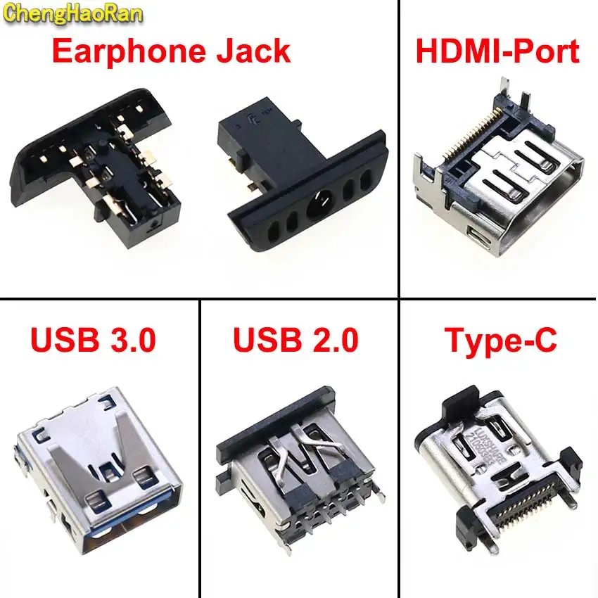 For PS5 Headphone Earphone Jack USB 2.0 3.0 Type-C Female Socket HDMI-Port Connector Charge Dock Power Charger Port Repair Part