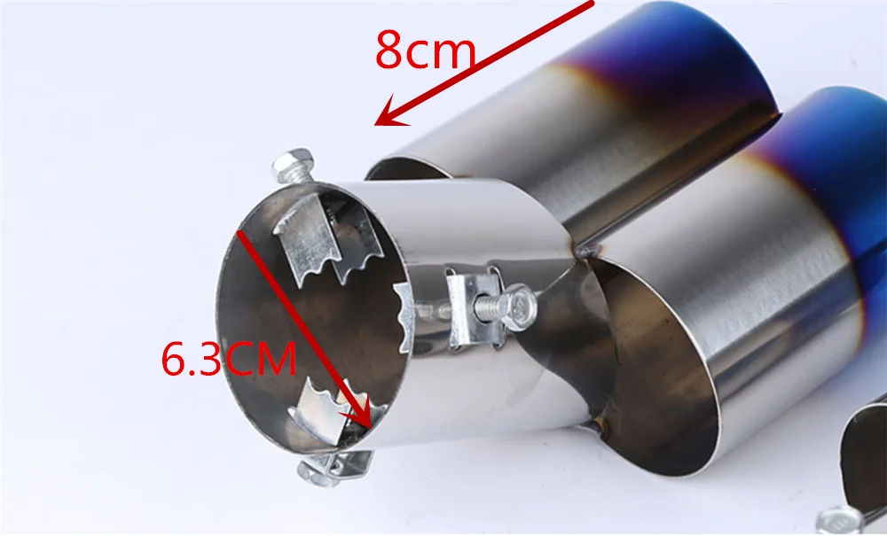 Universal Car Accessories Exhaust pipe muffler tail throat for Volkswagen vw Phaeton 4.2 EOS 3.2 V6 Touareg - view 6