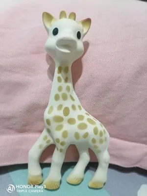 BPA Free Natural rubber latex Fanfan Giraffe Teether Soft Baby Teething Toy Pendant Giraffe  the teether