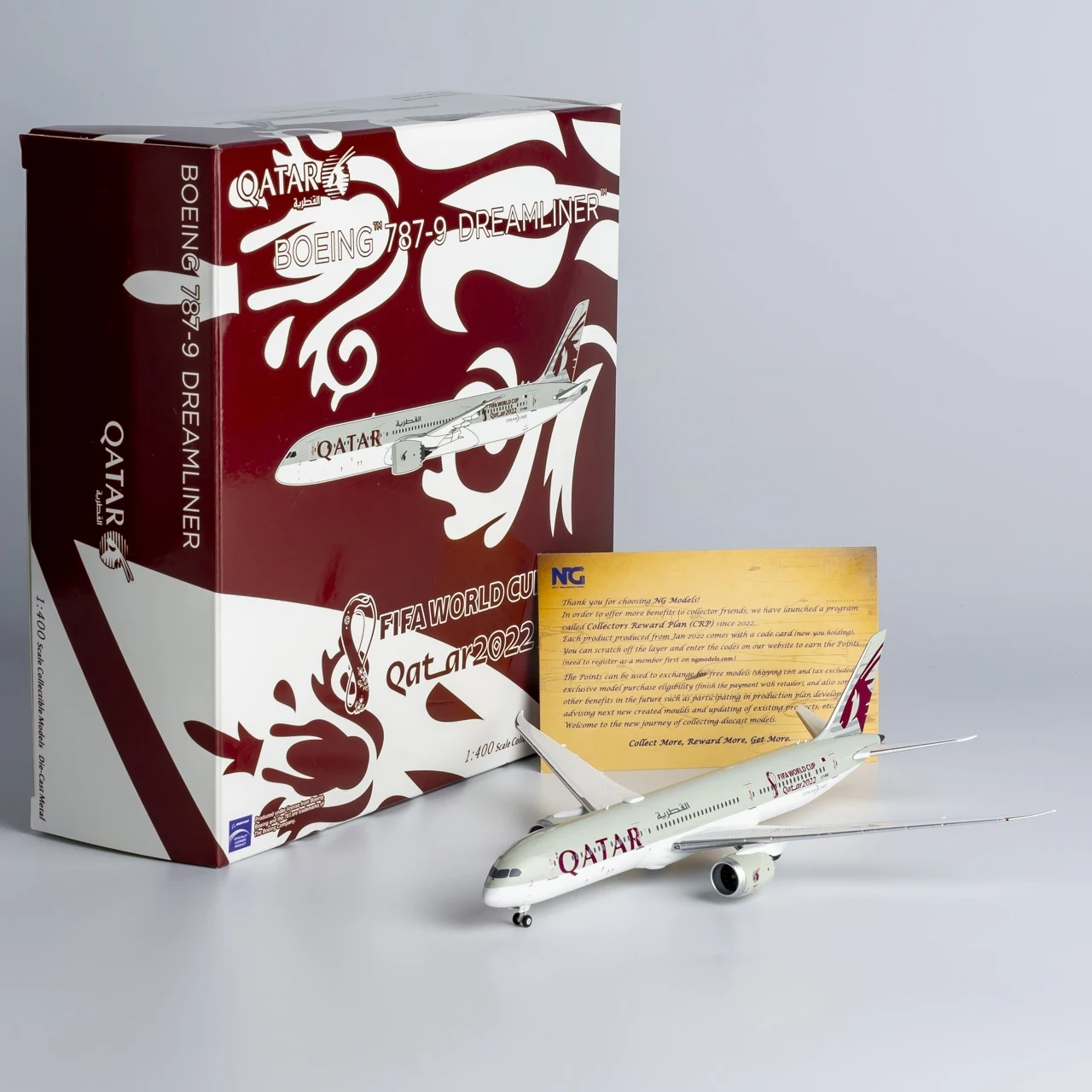 55098 Alliage Collection Avion Cadeau NG Modèle 1:400 Qatar lavable "Dreamliner" Boeing B787-9 Moulé Sous Pression Avion Jet Modèle A7-BHC