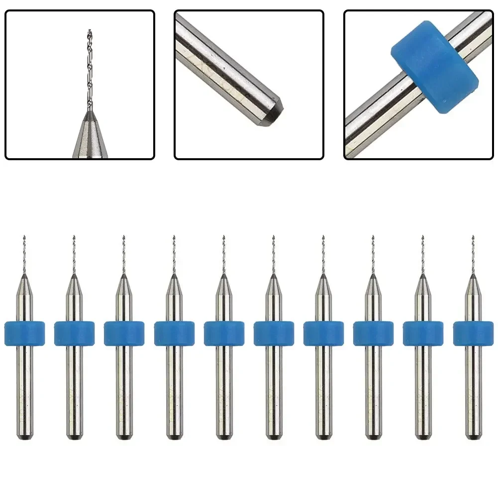 10pcs Carbide Mini Drill Bits CNC Drilling Bit Set Print Circuit Board Drill Bit For PCB Board Carbide Tungsten Steel Drill Bits