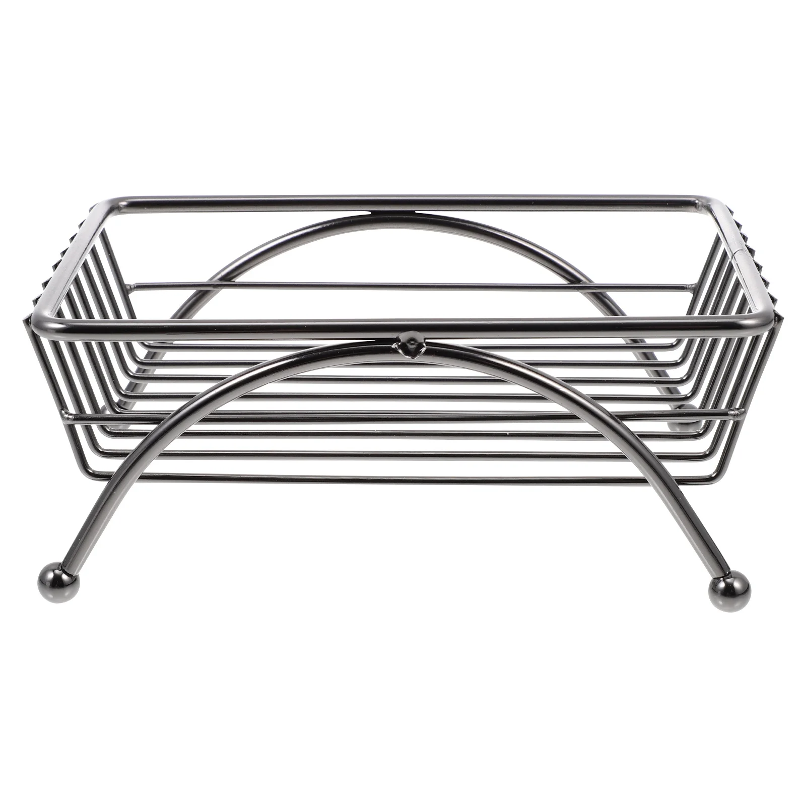 

Sturdy Iron Art Soap Rack Black Mini Draining Stand For Bathroom Home Use Hollow Design Soap Holder Non-Stick Storage Rack