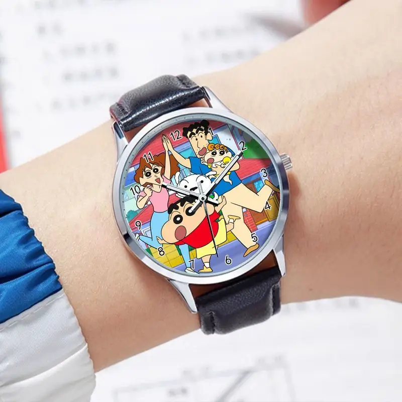 Crayon Shin-chan Animation Peripheral Quartz Belt Couple Watch Fashion High-looking Temperament Simple Cartoon Watch Gift