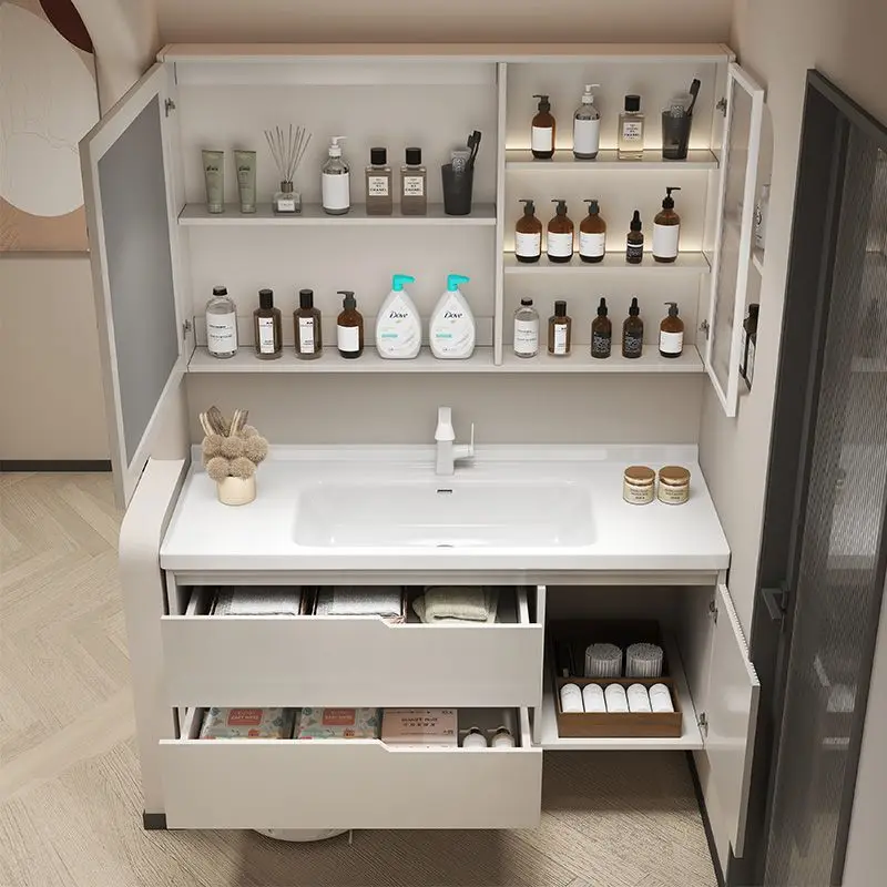 Creme Wind Eiche Farbe Badezimmer Toilette Handwaschbecken Keramik