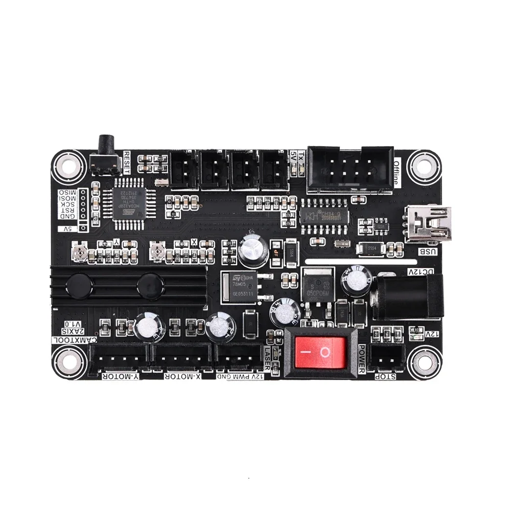 2-Axis Laser Engraver Control Board Panel, GRBL USB Port Main Board  +Offline forIntegrated Driver For CNC 6550, 2017 Engraving