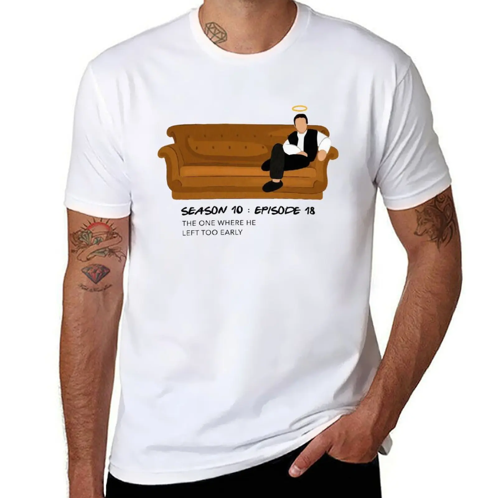 

Matthew Perry Chandler Bing Season 10 T-Shirt t shirt custom print t shirts for man slim fit T-Shirt