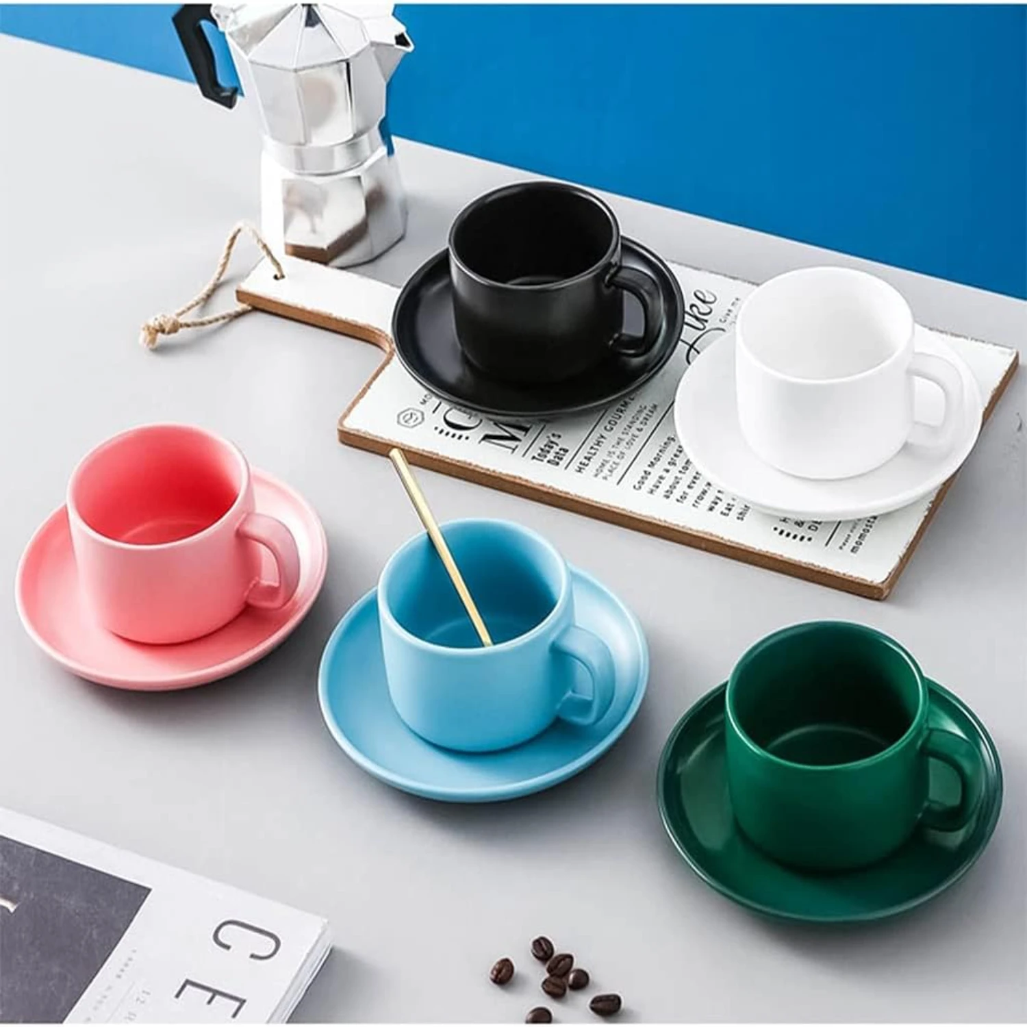 Conjunto de presente de caneca de café de cerâmica sofisticada e luxuosa para homens e mulheres – Eleve a rotina da manhã com este elegante e e