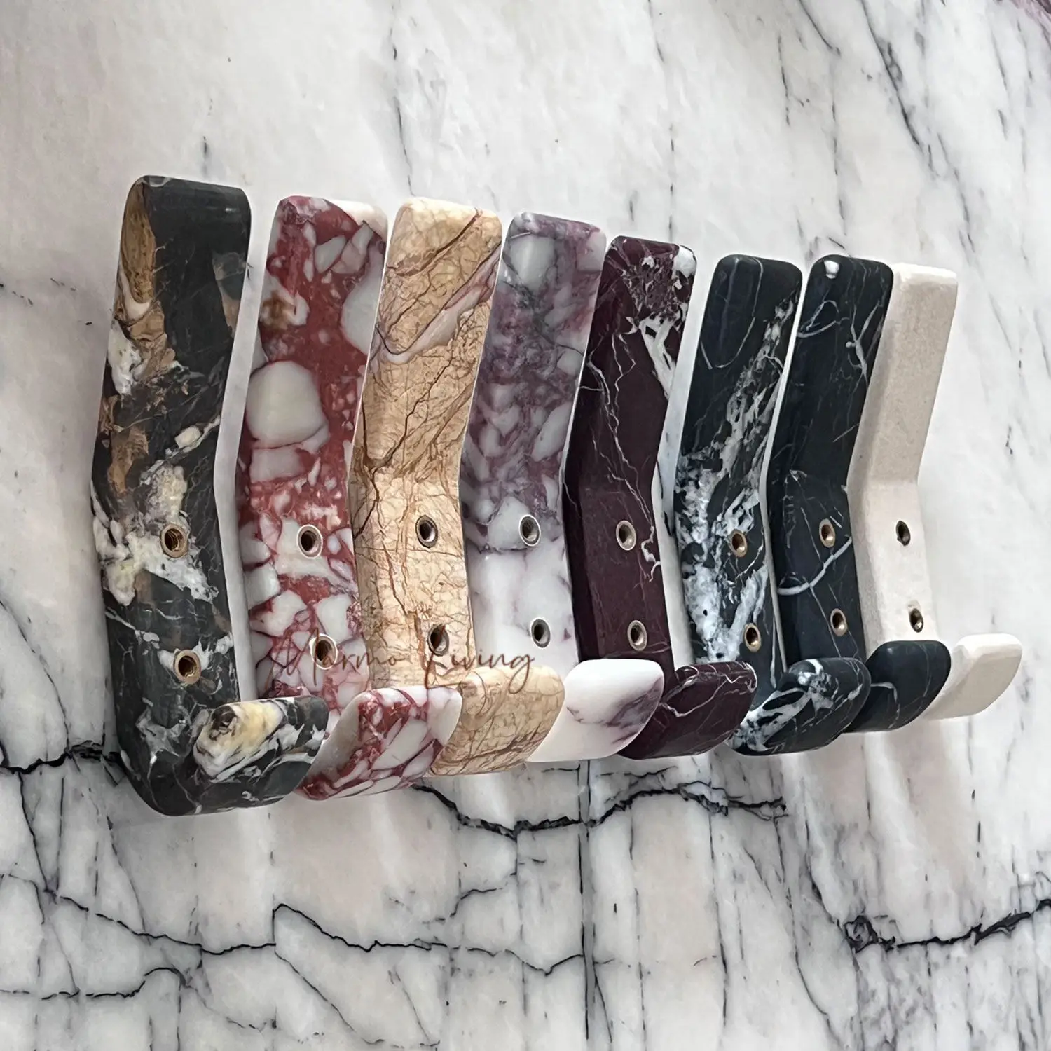 French Luxury Wall Hook Natural Marble High End Designer Bedroom Living Room Creative Art Coat Hook