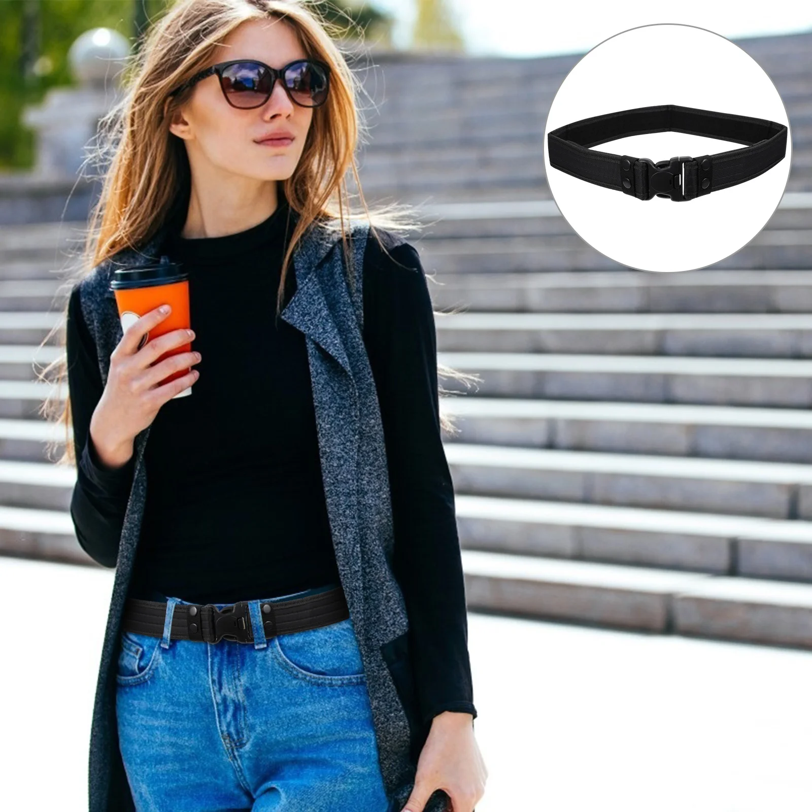 

1Pcs Camouflage Training Waist Belt Premium Nylon Outdoor Belt for Camping Hiking Mountaineering