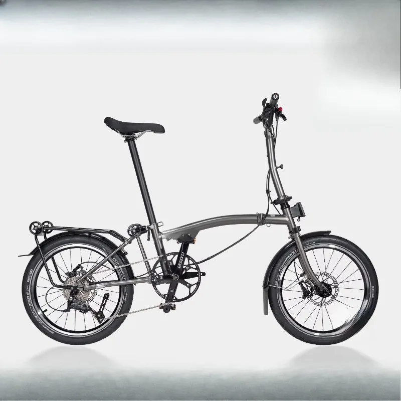 

Disc brake triple folding bicycle 9-speed 20-inch adult ultra-light portable retro bicycle