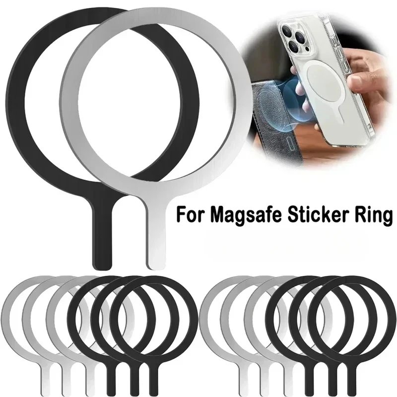 

Universal Magnet Sticker Magnetic Adapter Ring Suitable for Magsafe IPhone Wireless Charging Cellphone Round Metal Plate Ring