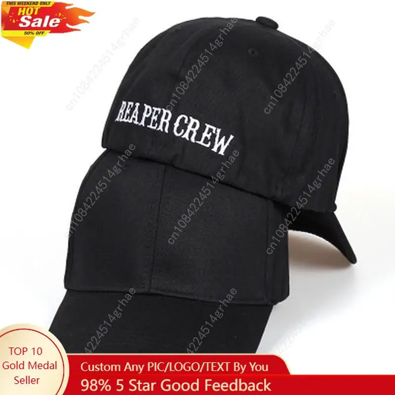 Brand Black Hats Sons Of Anarchy For Reaper Crew Fitted Baseball Cap Women Men Letters Embroidered Hat Hip Hop Hat For Men