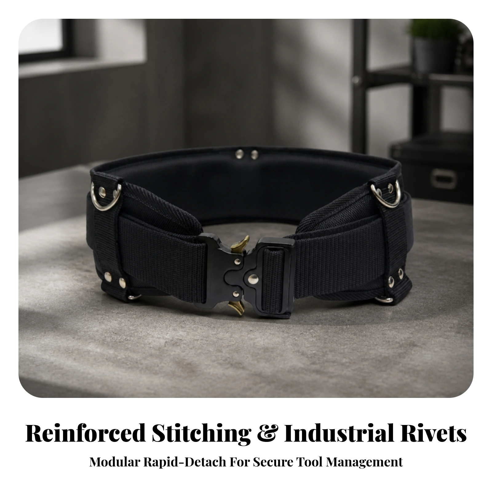 Electrician Tool Belt Ergonomic Padded Tool Belt Sturdy Comfortable for Electricians, Elevated Work, Outdoor Construction