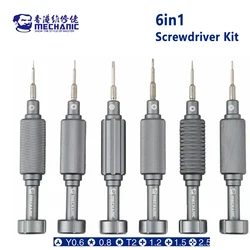 MECHANIC 3D Precision Screwdriver 6 in 1 IShell MAX Kit T2 Y0.6 Pentalobe 0.8mm Torx T2 Y0.6 For iPhone Disassembly Repair Tools