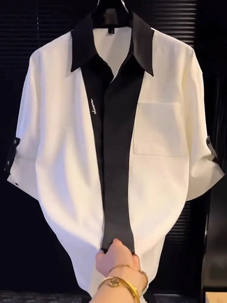 

Летняя повседневная футболка для мужчин, модный трендовый дизайн, свободный крой, молодежный стиль, стандартная длина