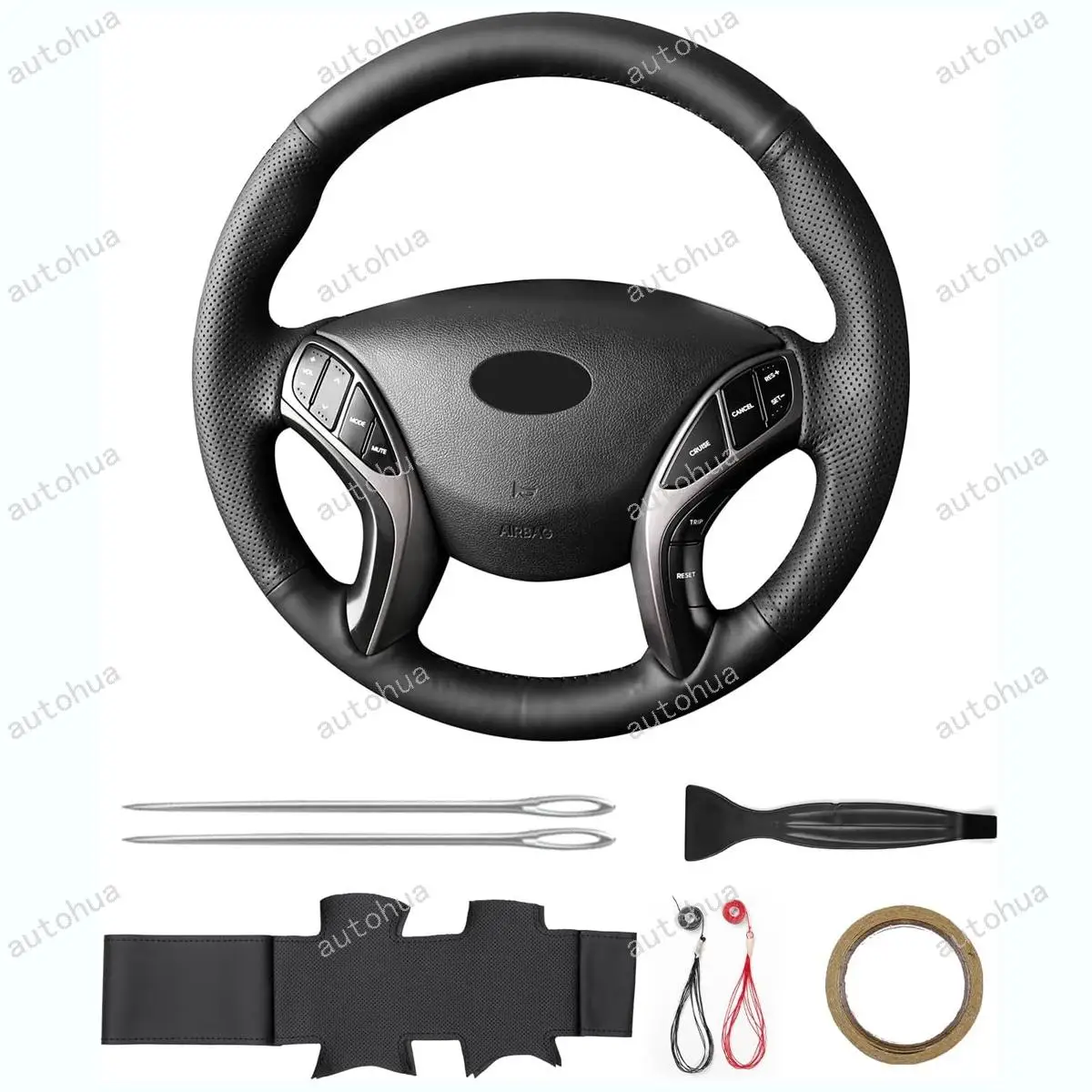 

Steering Wheel Cover for Hyundai 2013 2015 i30/2011 Elantra/2013 2014 2016 Elantra GT/2013 2014 Elantra Coupe/2014 Elantra Sedan