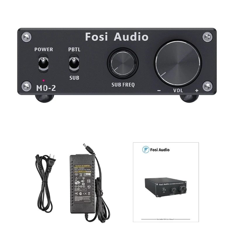 

M2EC Versatile M02 Power Amplifier Single Channel Subwoofer Power AMP Board with Power Adapter & Power Cable Cord