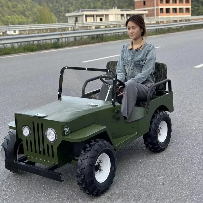All Terrain Rides 48V 500 Watt Motor 2 Seater Adults & Kids Commercial Electric Mini Jeep