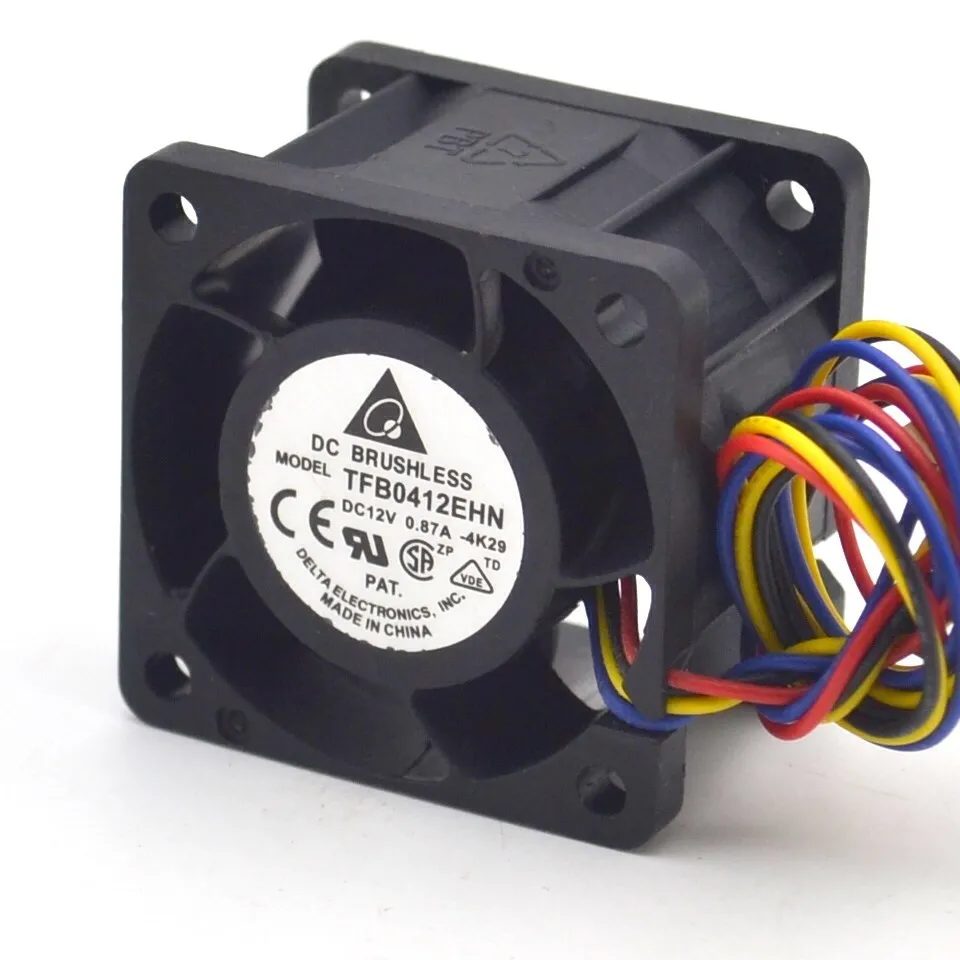 TFB0412EHN 4028 40mm 0.87A ultra violent double ball bearing cooling fan 4 cables used to the server