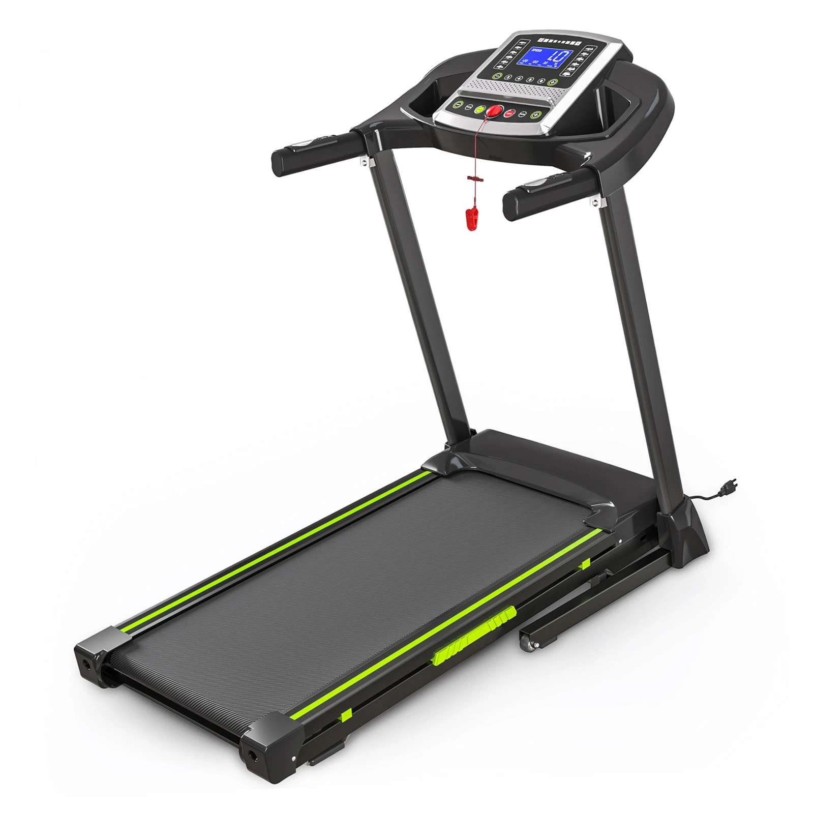 

3.5 Portable Foldable Treadmill with Handles 15% Auto Incline Home Walking Running Treadmill 0.5-7.5 MPH 330 Lb Weight