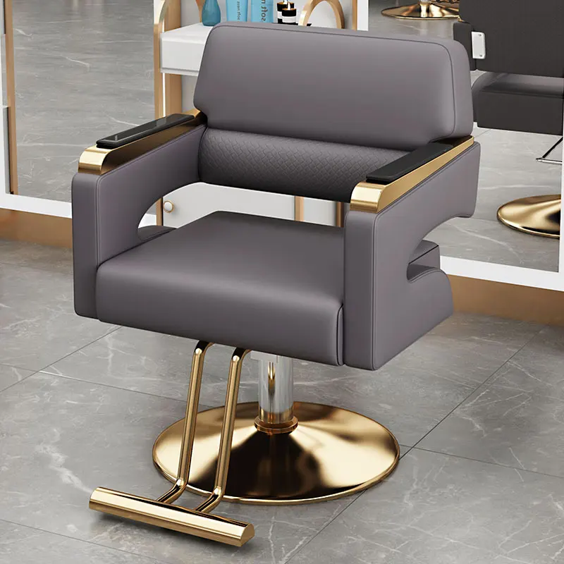 

Vanity Beauty Salon Barber Chair Hairdresser Ergonomic Pedicure Barber Chair Golden Luxury Tattoo Silla De Barbero Furniture