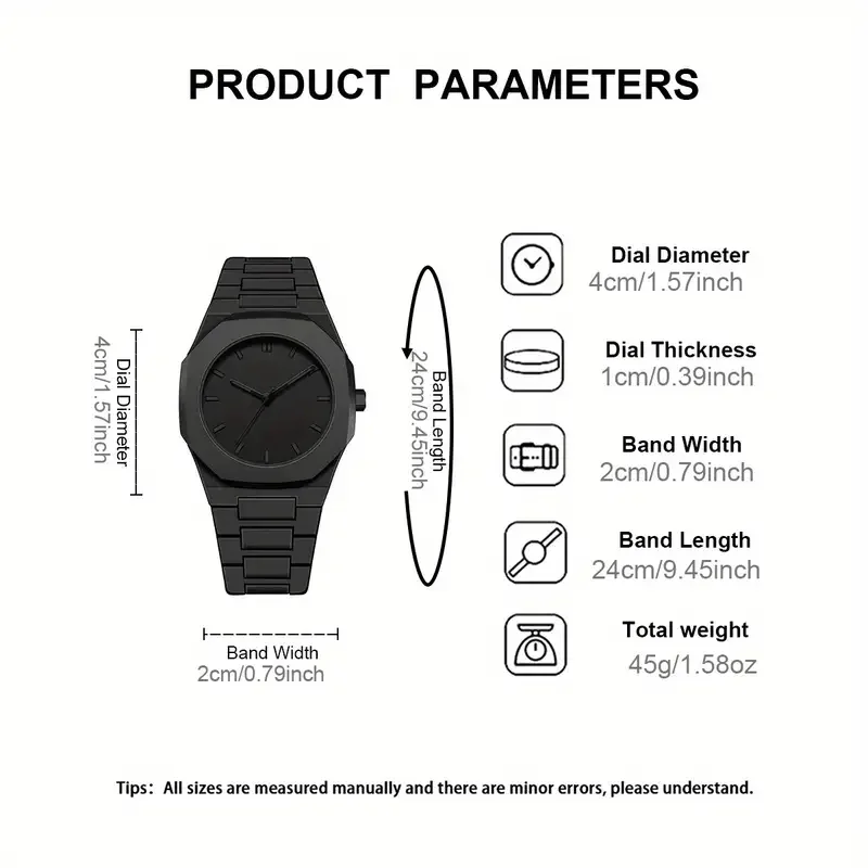 1pc new men's business watch, quartz watch, fashionable strap, a great gift for people