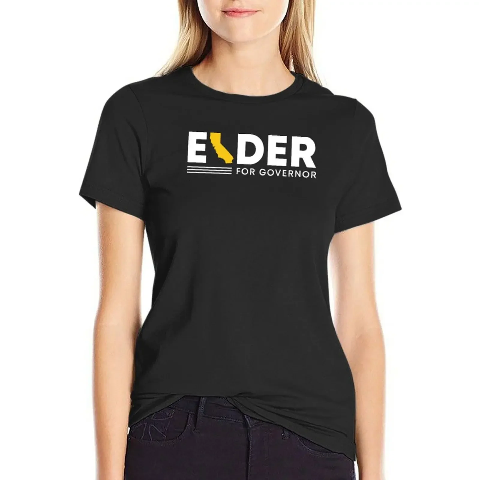 

Larry Elder for California Governor T-Shirt blacks quick drying cute tops sports fans tops Women