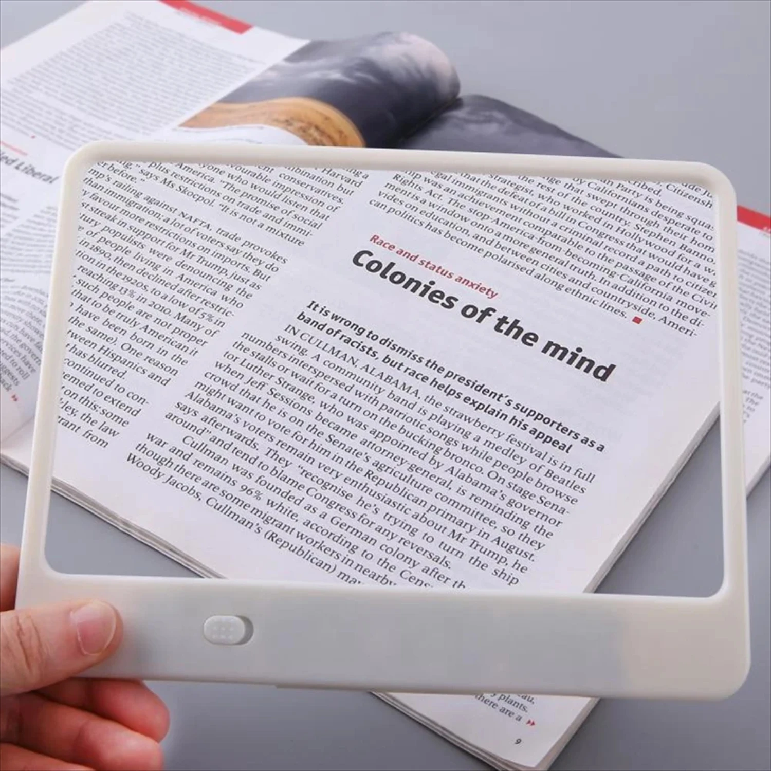 High-quality magnifying sheet for vision impairments or enhanced reading experience. Ideal for travel or home use. Durable and p