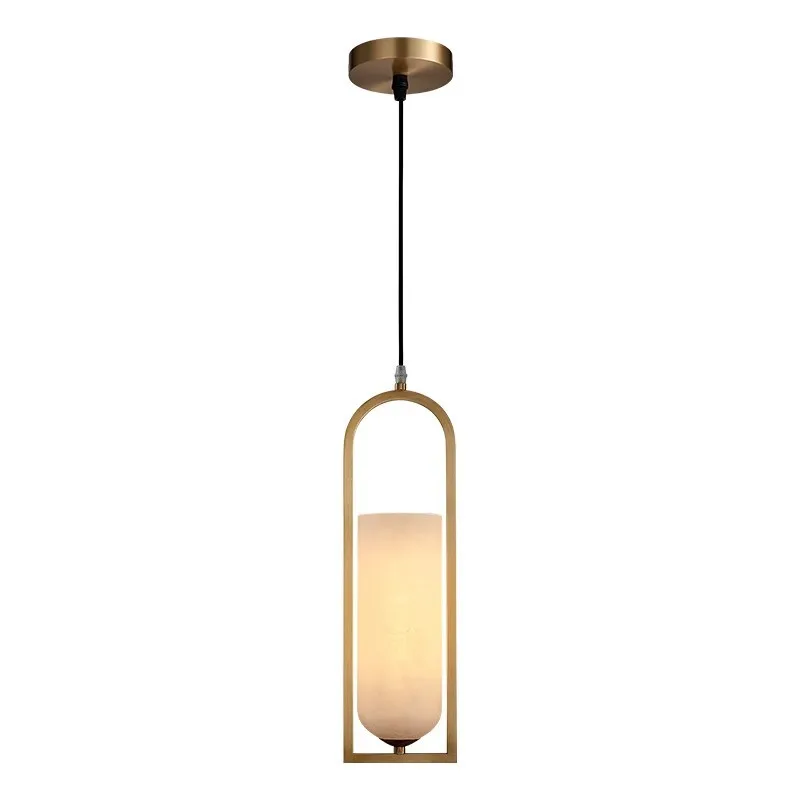 All-copper design lamps Modern simple light luxury All-copper dining room Bedroom bedside small chandelier