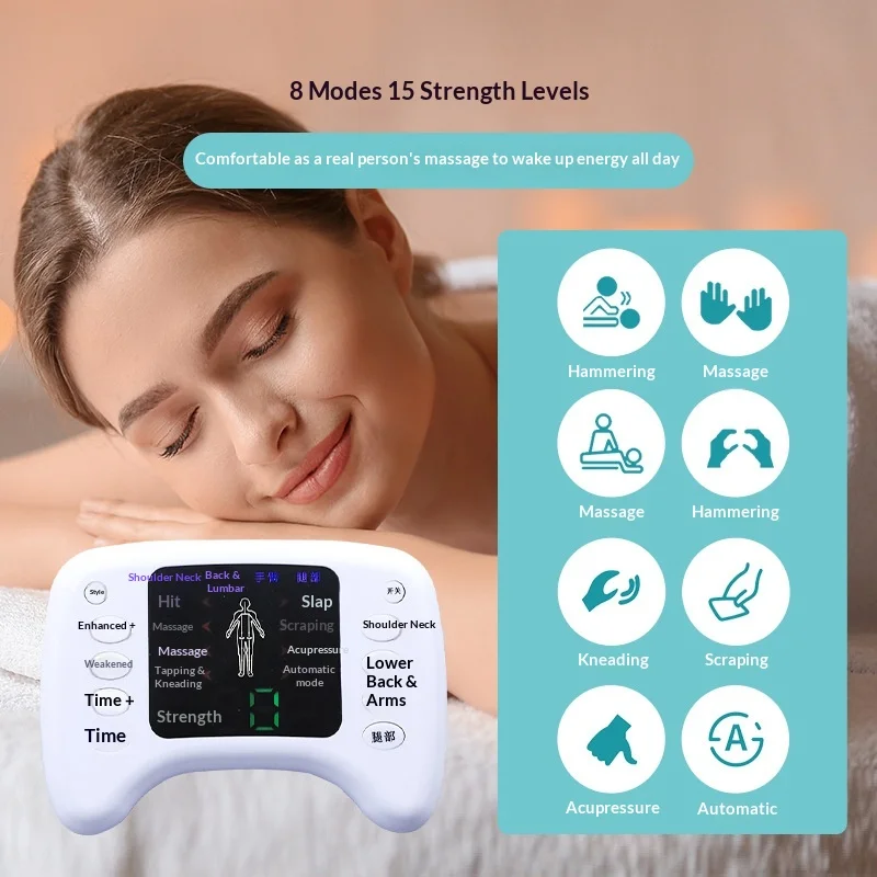 Color Screen Pulse Massager, Multi-functional Color Screen Meridian Massager, Dual Output Color Screen Physiotherapy Instrument