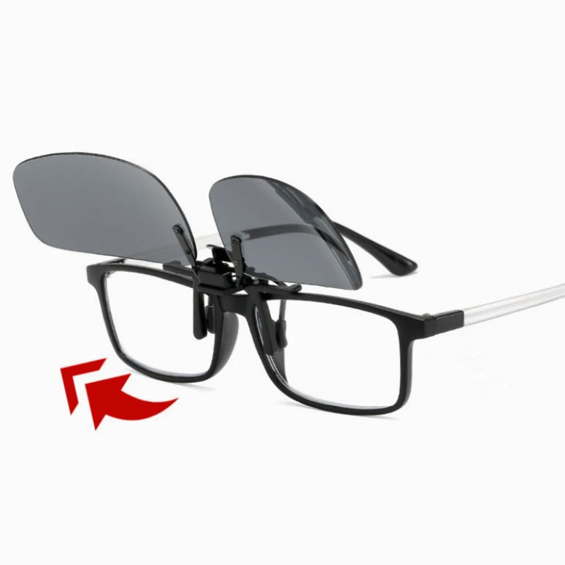 Car Polarized Sunglasses Night Safety Driving Glasses Clip On Flip Up Night Vision Glasses Anti-glare Driver Goggles Sunglasses