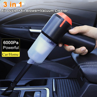 6000Pa 3-in-1 Portable Cordless Handheld Auto Vacuum 5000mAh 120W Powerful Home Car Air Duster Mini Wireless Cleaner Air Blower