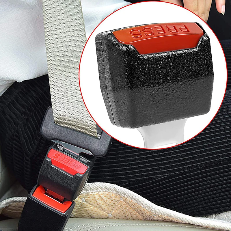 2Pcs Car Seat Belt Extender, Thick Insert Safety Buckle Plug, Seatbelt Lock Clip for Auto Accessories