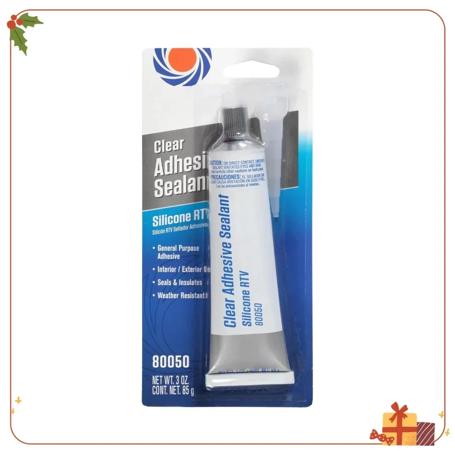 Прозрачный силиконовый герметик 3 унции - водонепроницаемый клей для ванны, кухни, домашнего ремонта