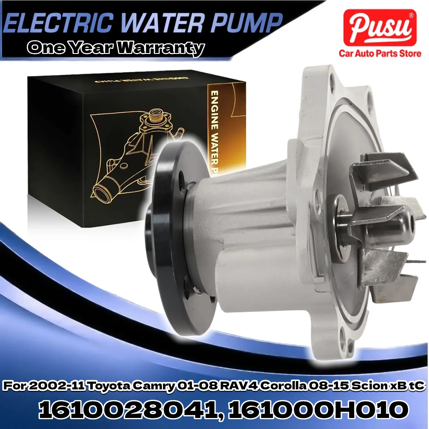 

For 2002-11 Toyota Camry 01-08 RAV4 Corolla 08-15 Scion xB tC Water Pump AW9414, 1610028041, 161000H010