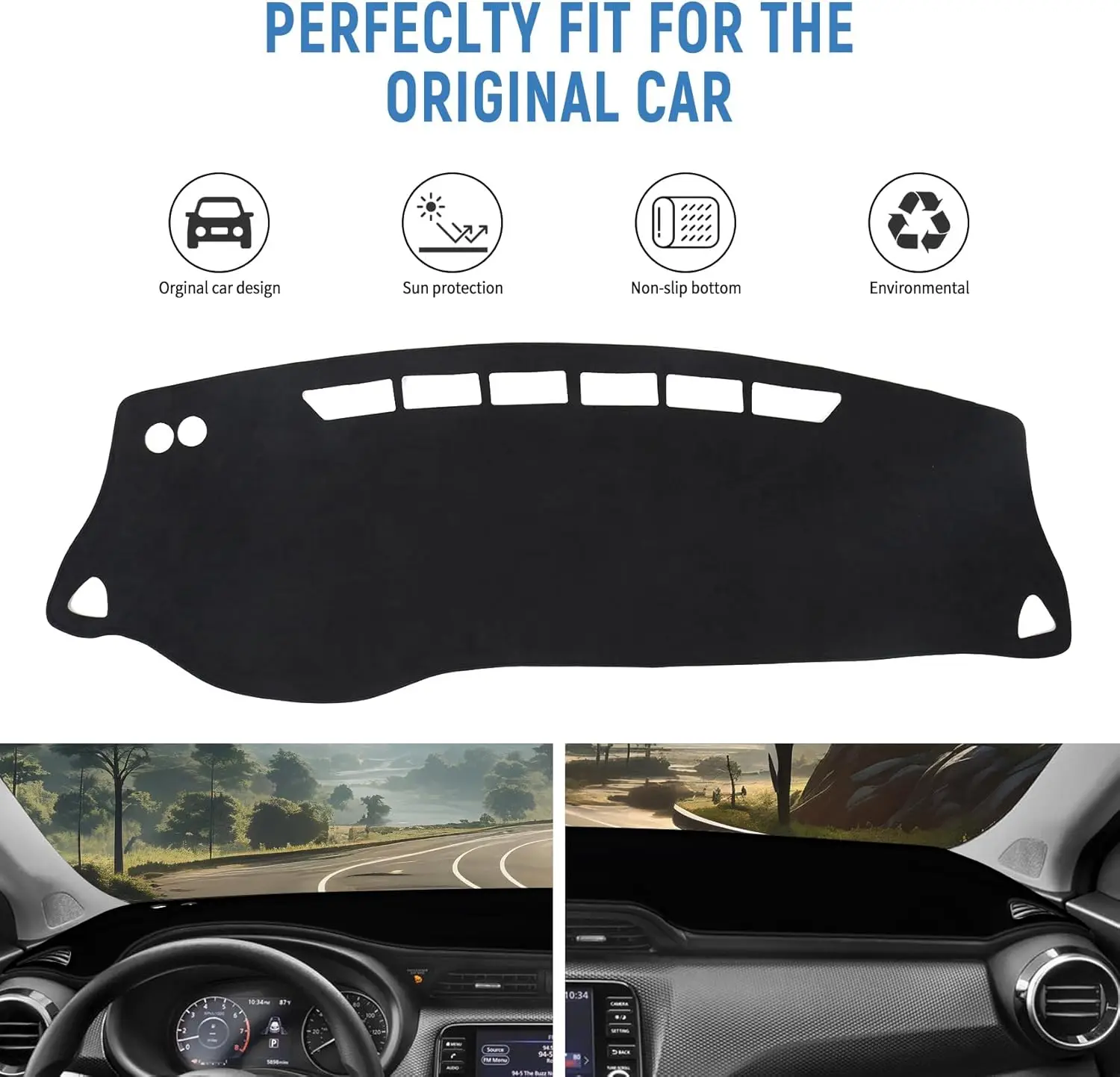 

For Nissan Kicks Dashboard Mat Pad Cover 2018-2024 2019 2020 2021 2022 Car Dash Cover Accessories for Nissan Kicks 2023