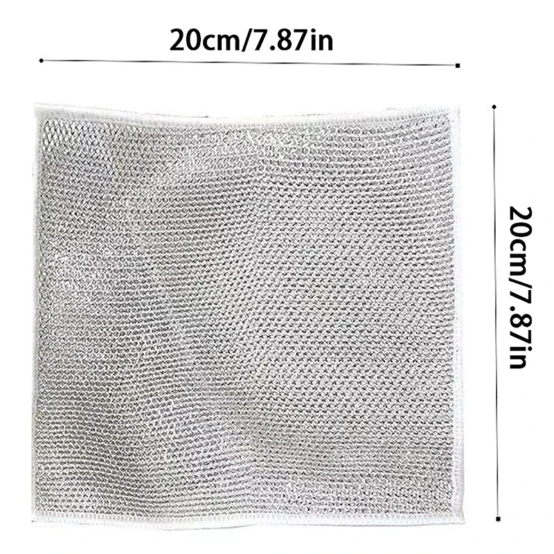 New Mesh Cleaning Cloth Metal Wire Universal Sink Faucet Tea Stain Rag Microwave Gas Stove Dishwashing Scouring Pad