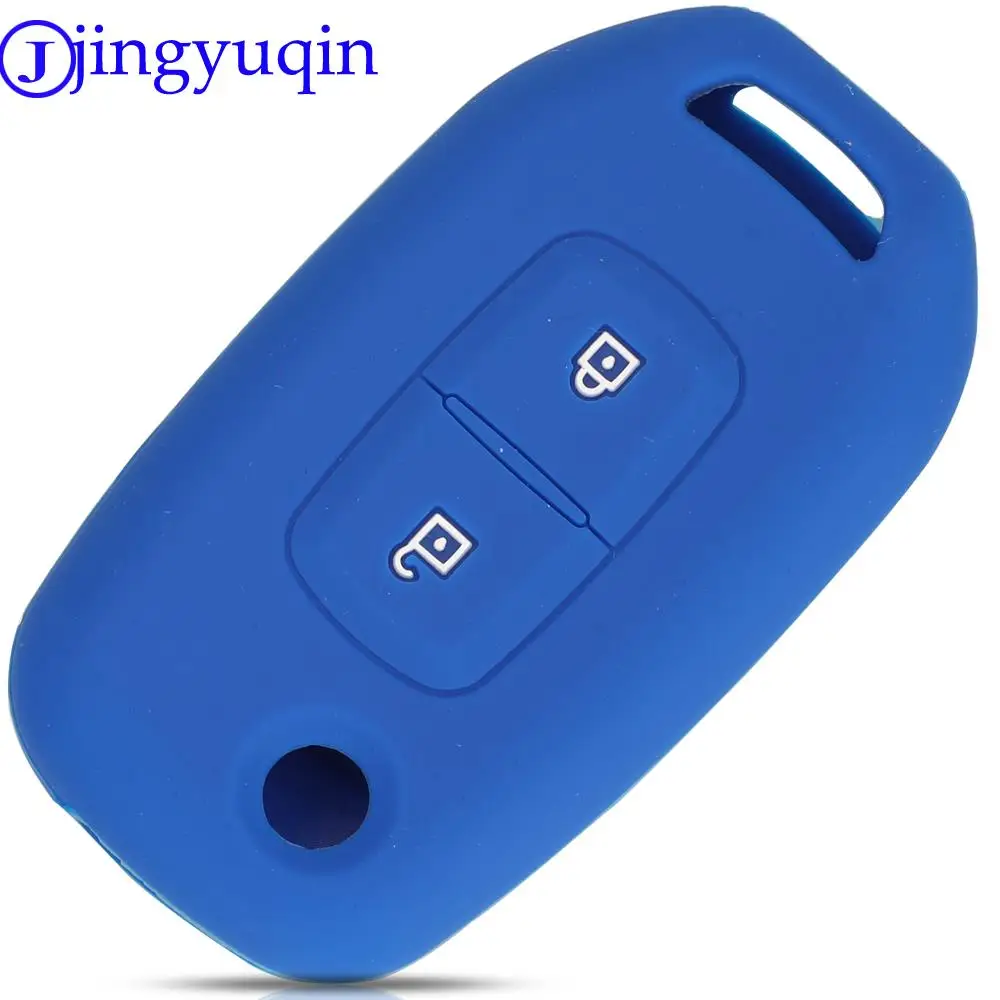 jingyuqin Car Key Cases 2 Buttons Folding Remote Protector Cover For Renault Logan Duster 2019 2020 Captur Sandero Stepway