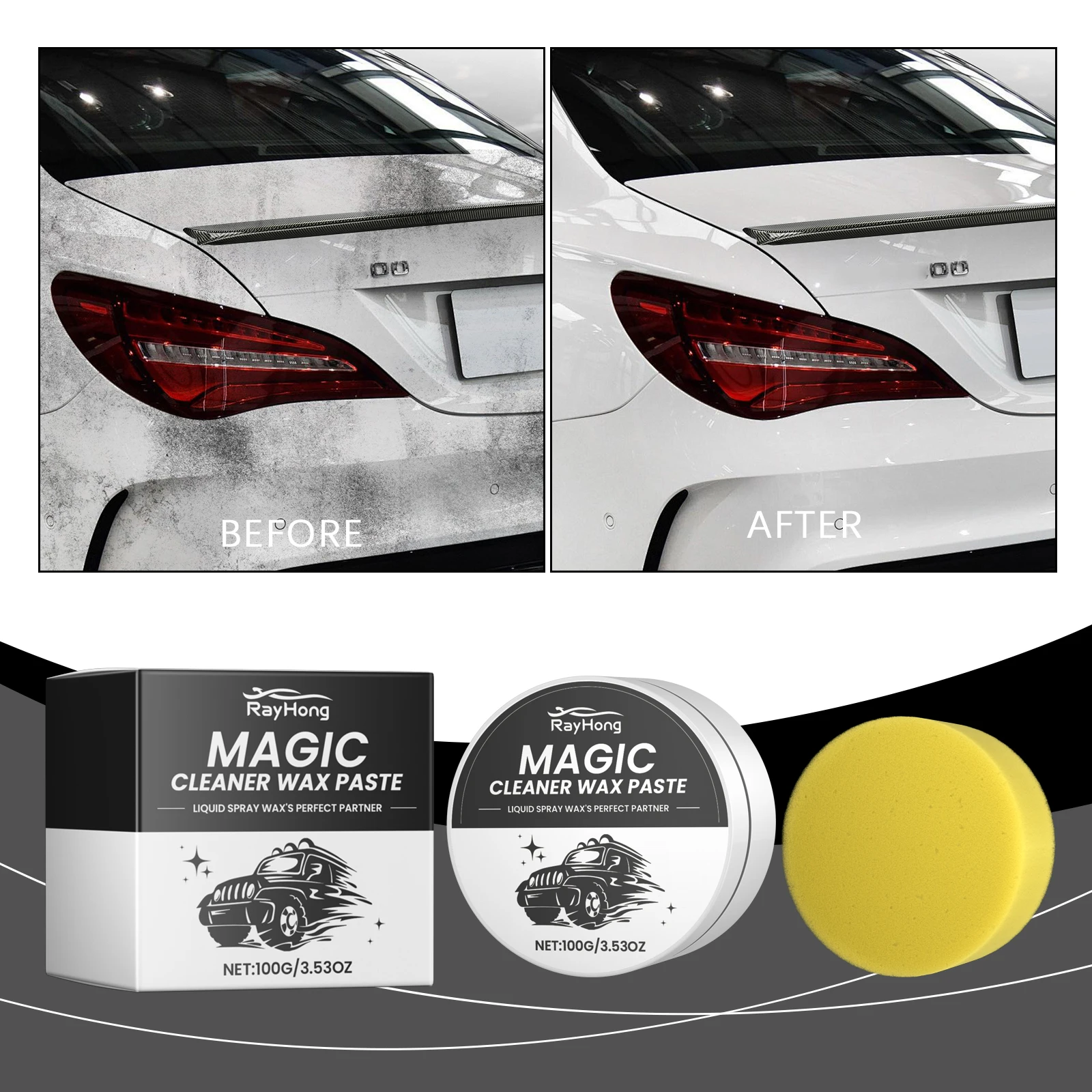 All-in-One-Autopolierpaste, Farbwiederhersteller, Kratzerentferner und Reiniger für die automatische Detaillierung, reviziert Autolack, um neu zu mögen