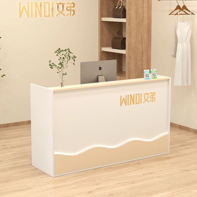 Design Display Reception Desks Classic White Modern Cashier Reception Desks Office Luxury Mostrador Negocio Bar Furniture