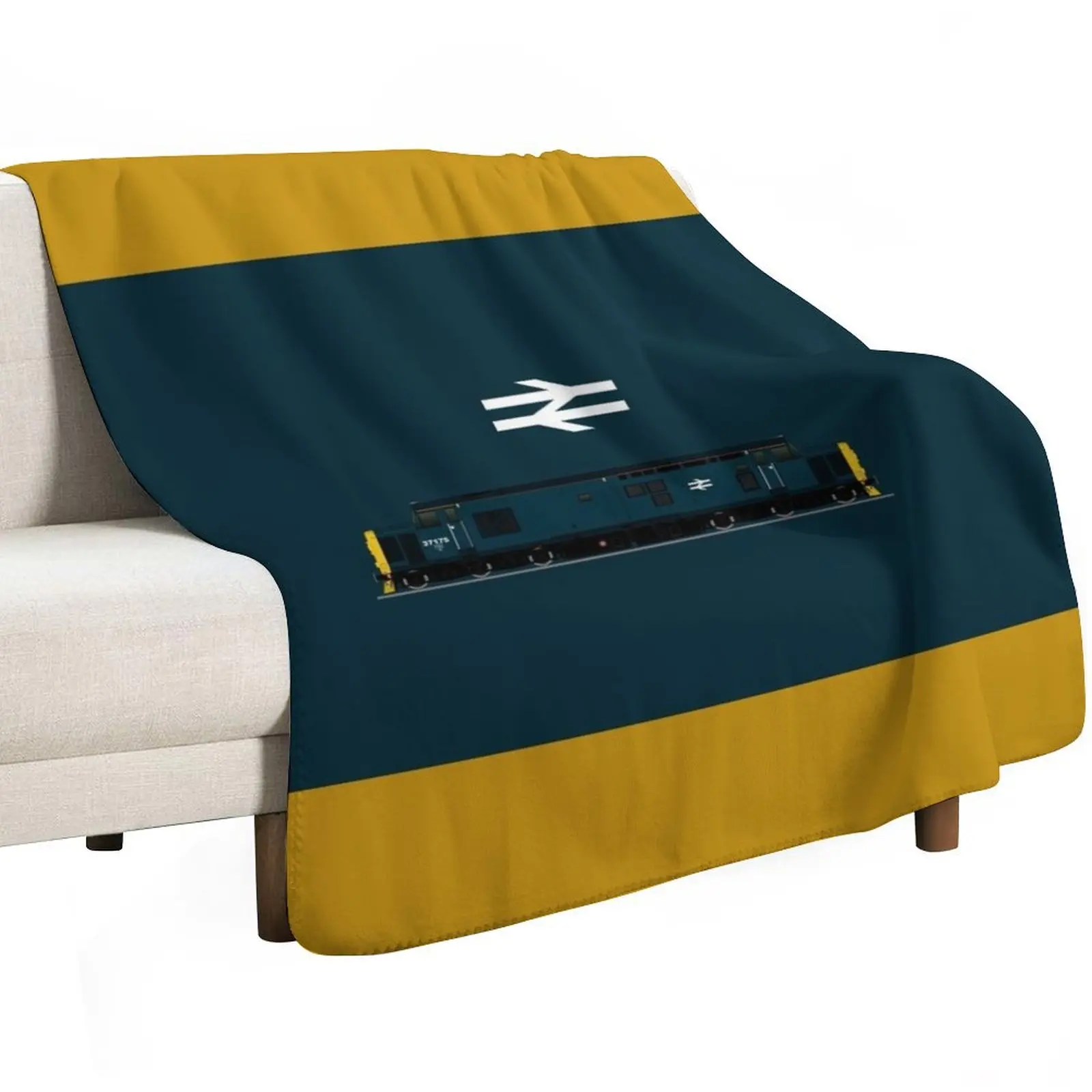BR BLUE CLASS 37 LOCOMOTIVE Throw Blanket Softest Designers Soft Plaid Soft Beds Luxury Extra Large Throw Blankets