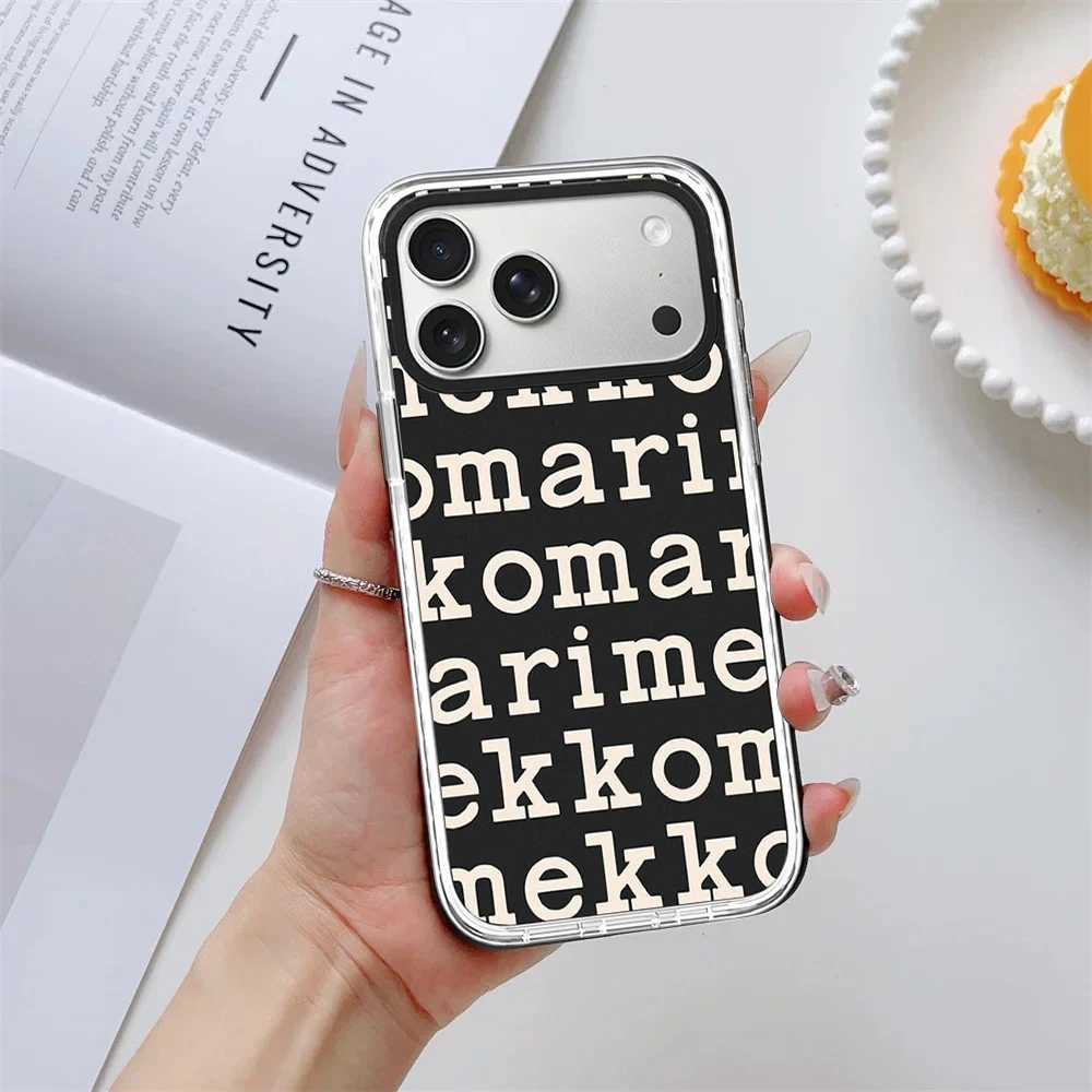 Minimalist Letters White Border Magnetic Phone Case Cover for IPhone 13 14 15 16 17 Pro Max Case for IPhone Air